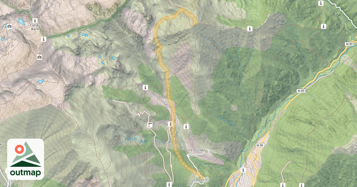 Map of Mont Archas — Le Chastel