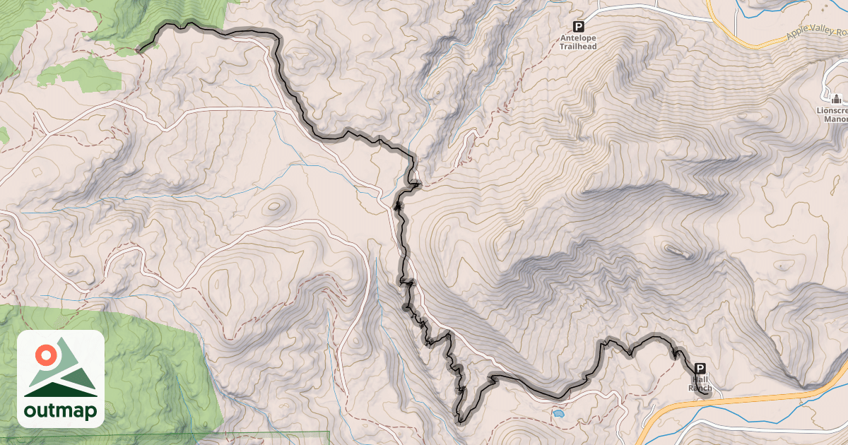 Map of Bitterbrush Trail