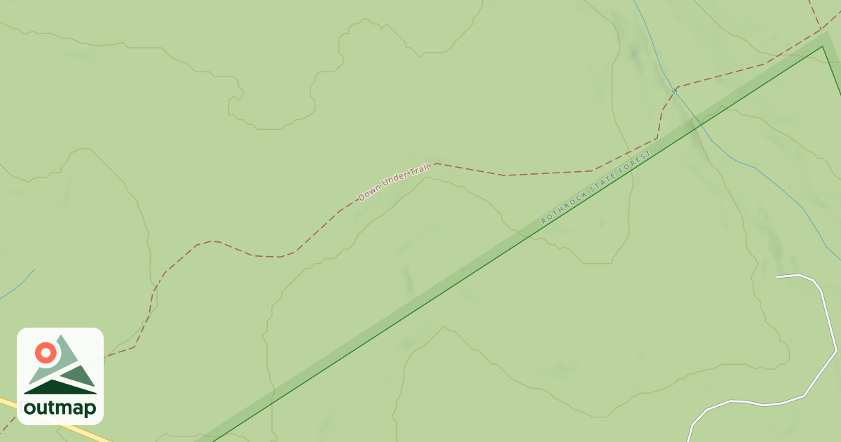 Map of Rothrock State Forest Trough Creek Snowmobile Trails