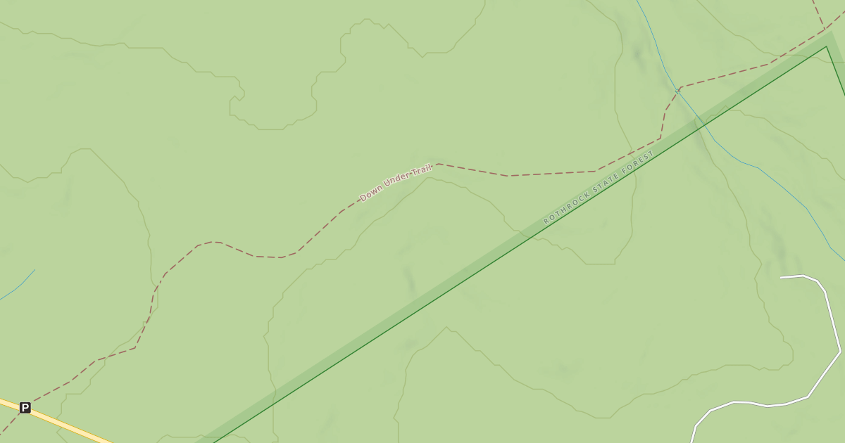 Map preview of Rothrock State Forest Trough Creek Snowmobile Trails