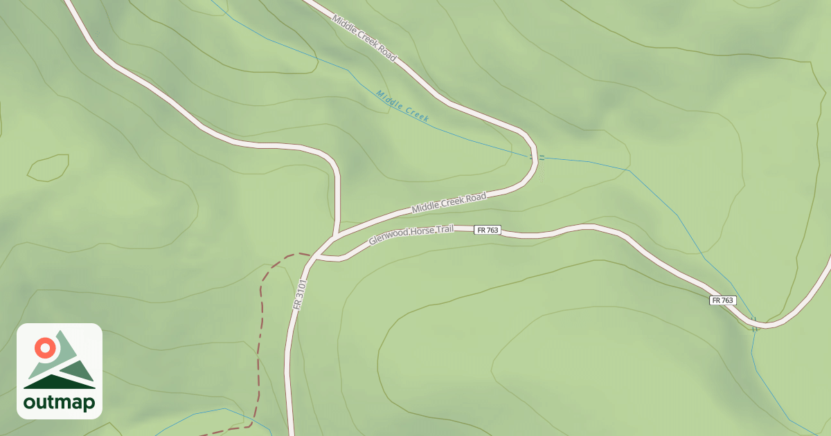 Map of MIDDLE CREEK
