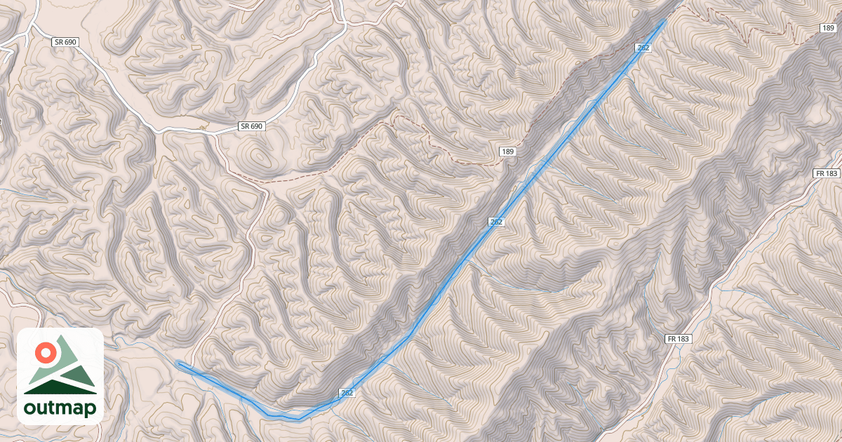 Map of Lick Branch Trail