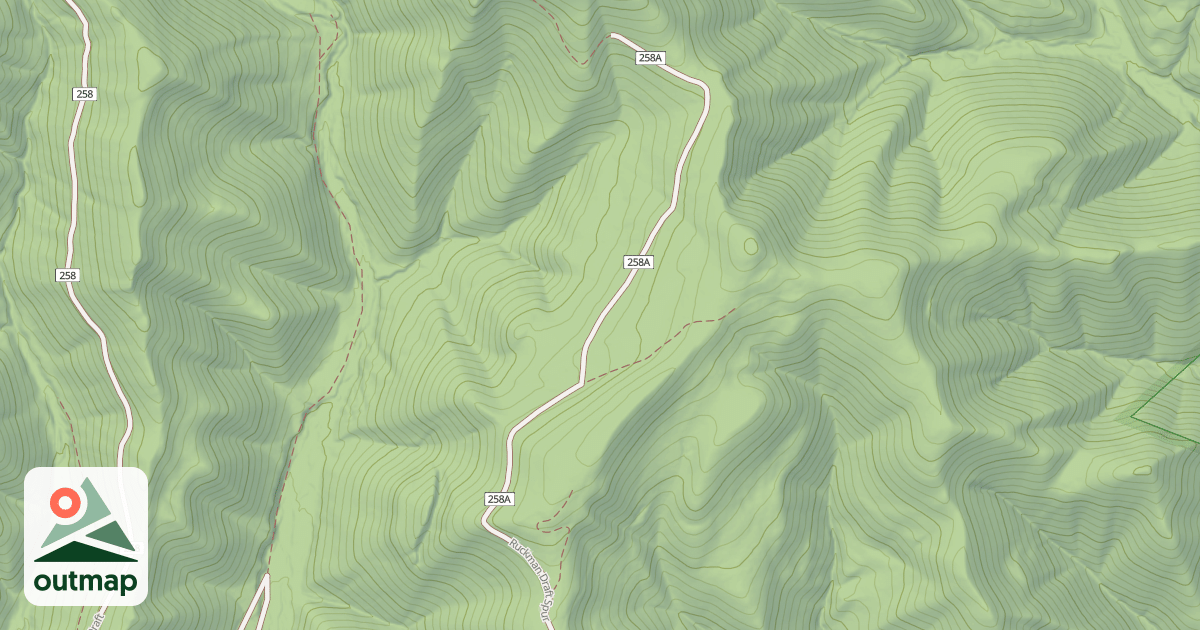 Map of RUCKMAN DRAFT SPUR