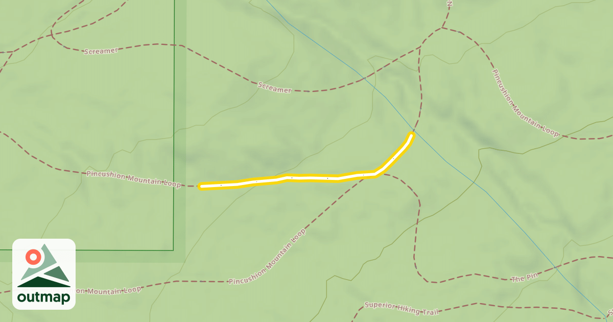 Map of Pincushion Mountain Loop