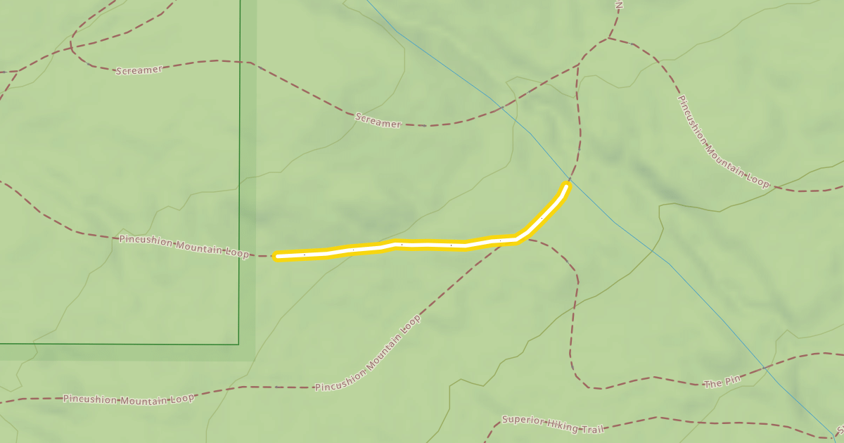 Map preview of Pincushion Mountain Loop