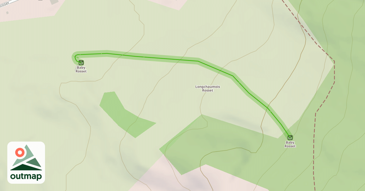 Map of Baby téléski du Rosset
