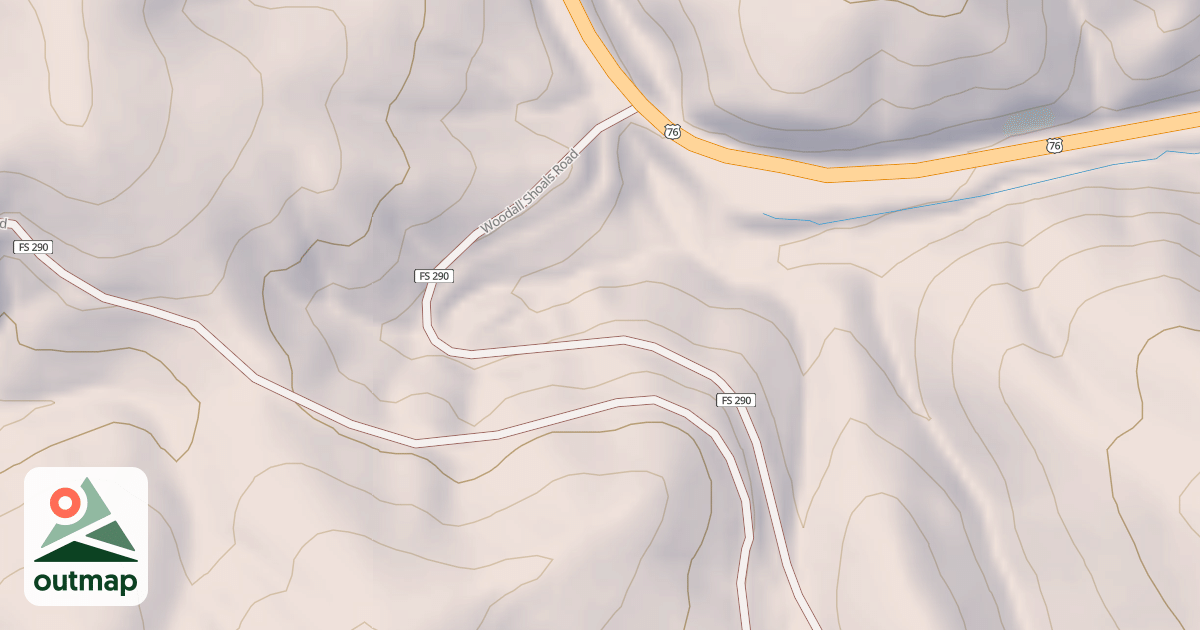 Map of WOODALL SHOALS