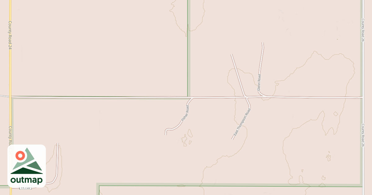 Map of COUNTY ROAD H