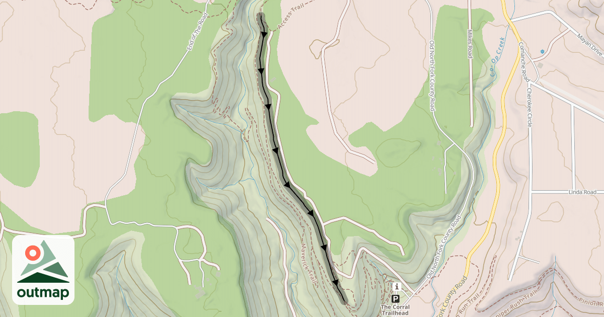 Map of Bison Escape Trail