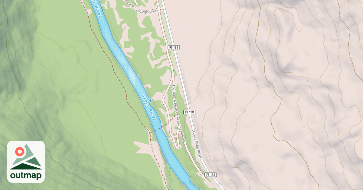 Map of PEARSON CREEK TRAILHEAD