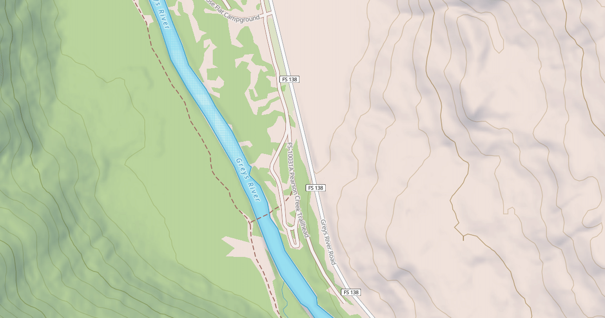 Map preview of PEARSON CREEK TRAILHEAD
