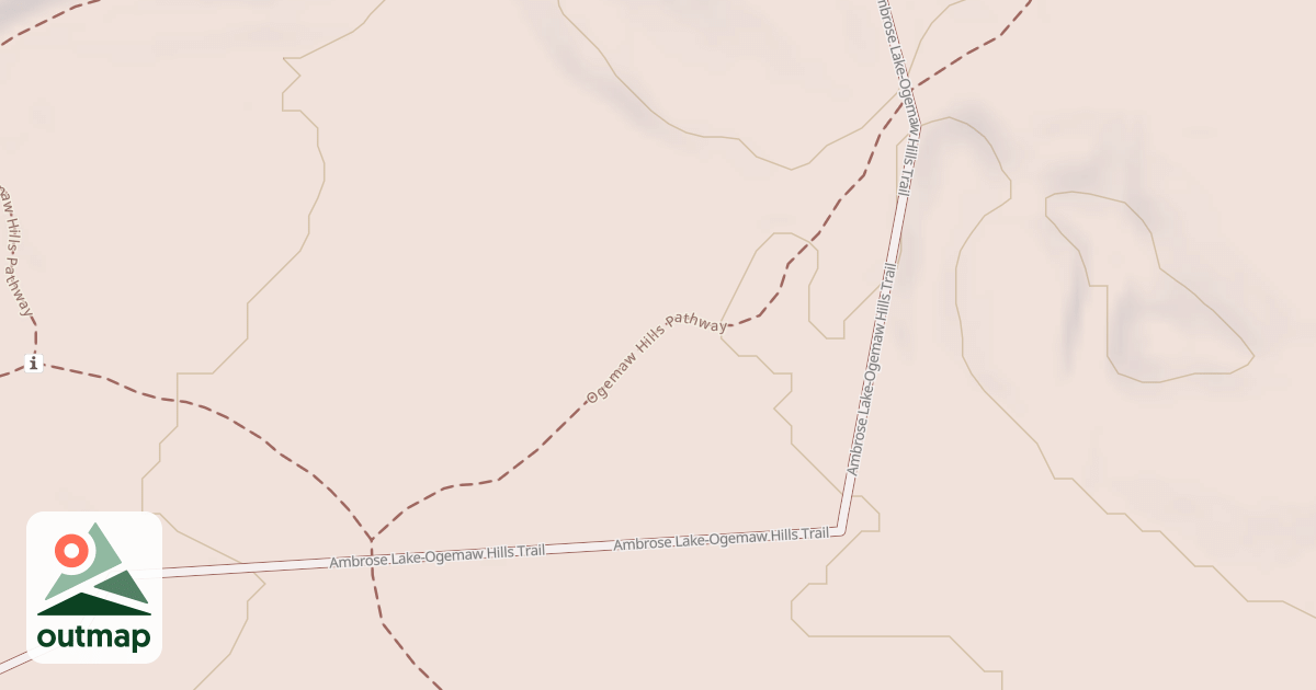 Map of Ambrose Lake To Ogemaw Hills Trail