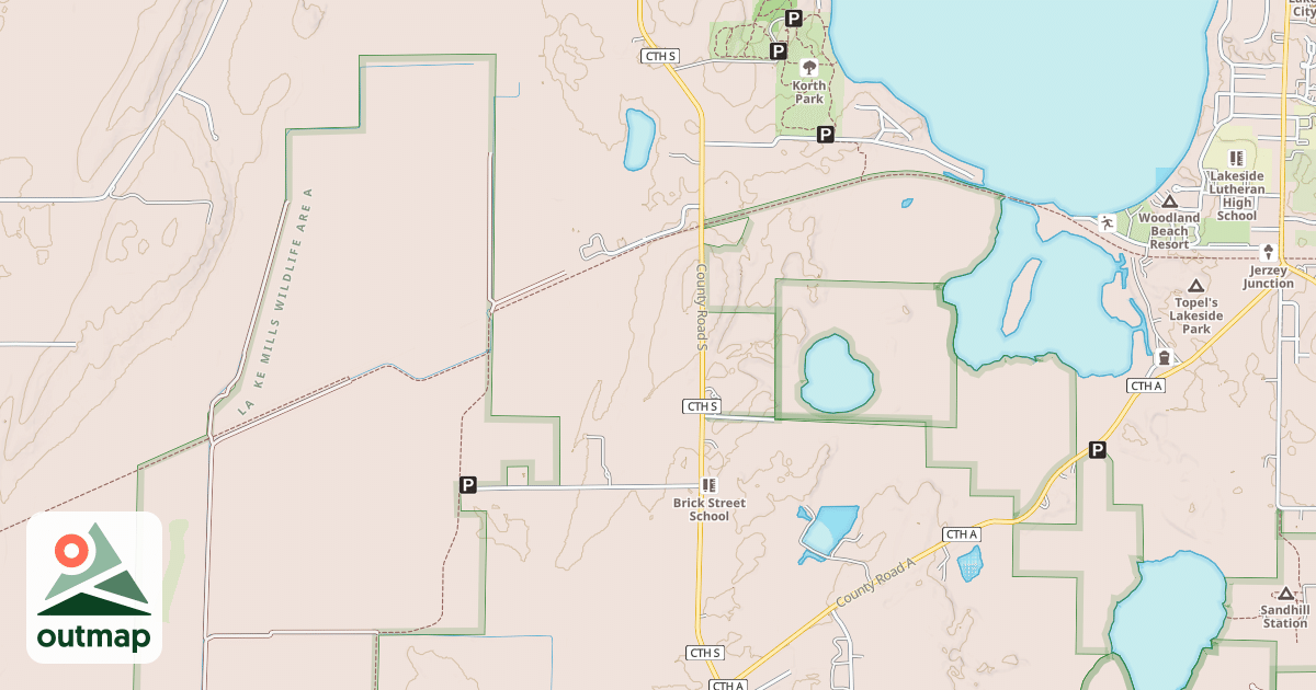 Map of Glacial Drumlin State Trail