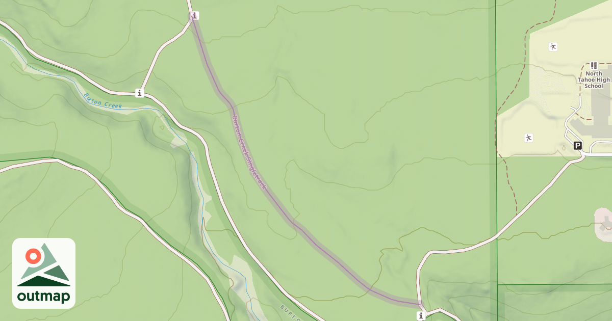 Map of Burton Creek Singletrack