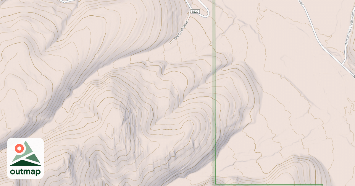 Map of FIRE CREEK