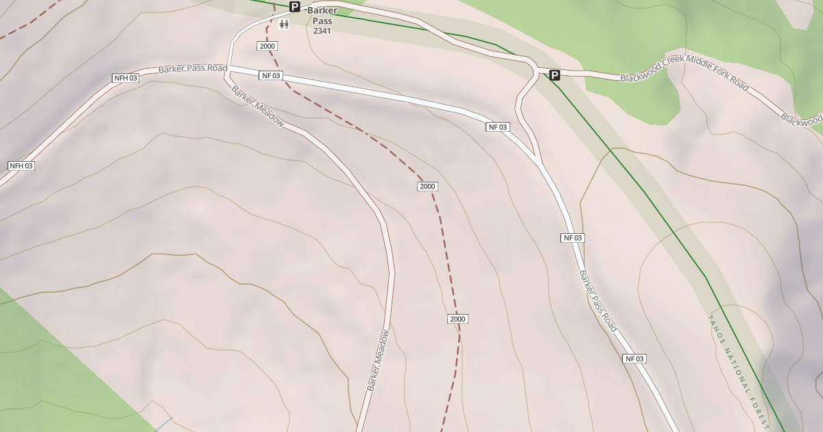 Map preview of BARKER PASS