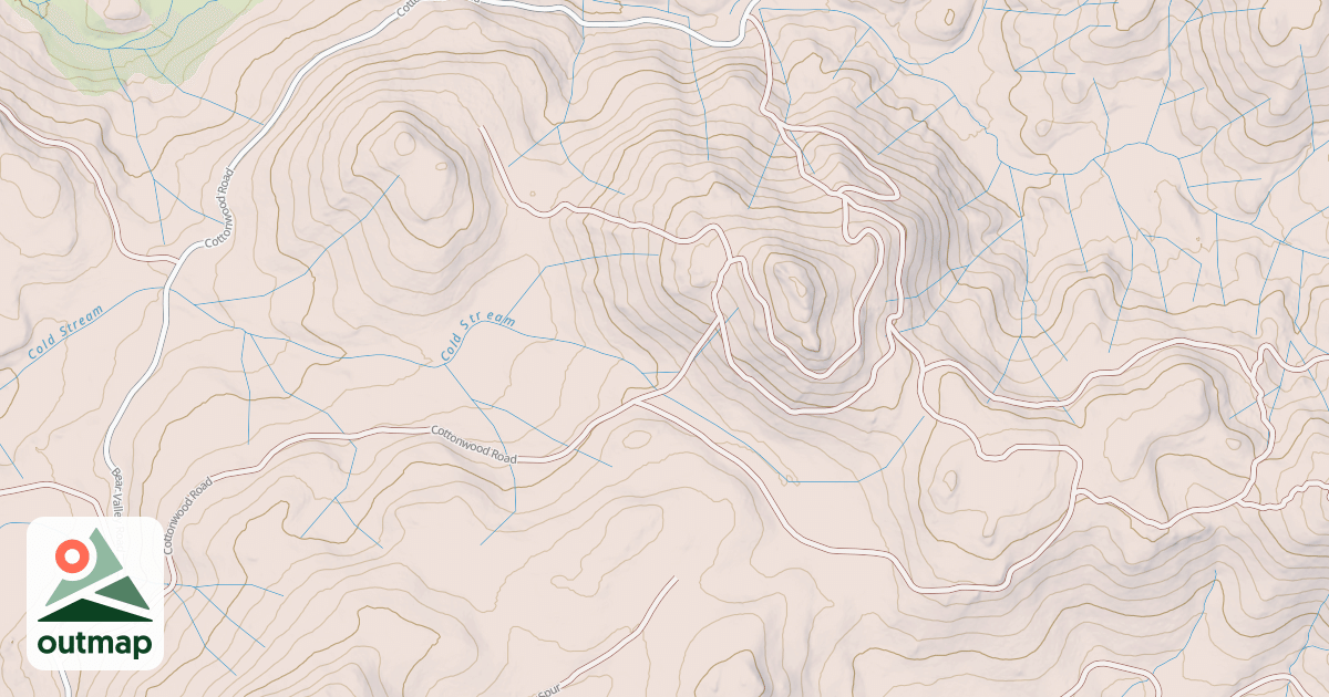 Map of COTTONWOOD SPUR