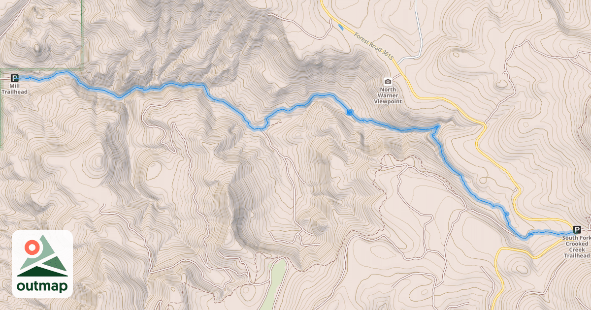 Map of Fremont National Recreation Trail