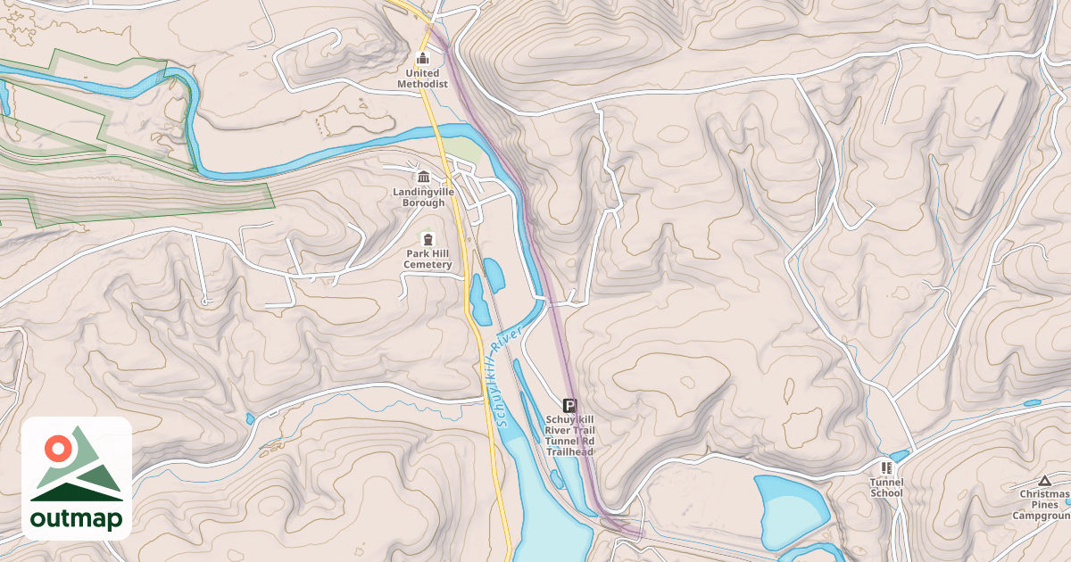 Map of Schuylkill River Trail