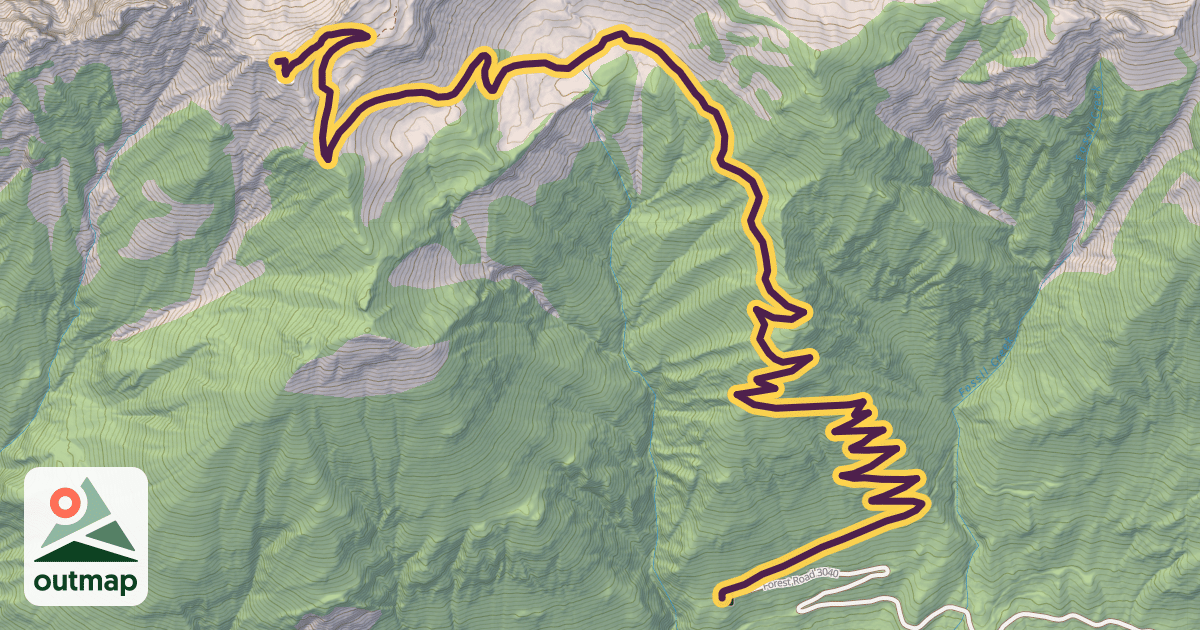 Map of Church Mountain Trail