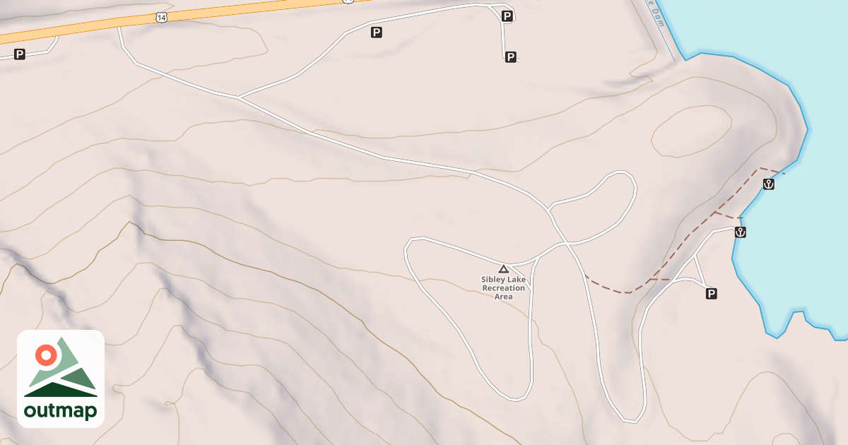 Map of SIBLEY LAKE