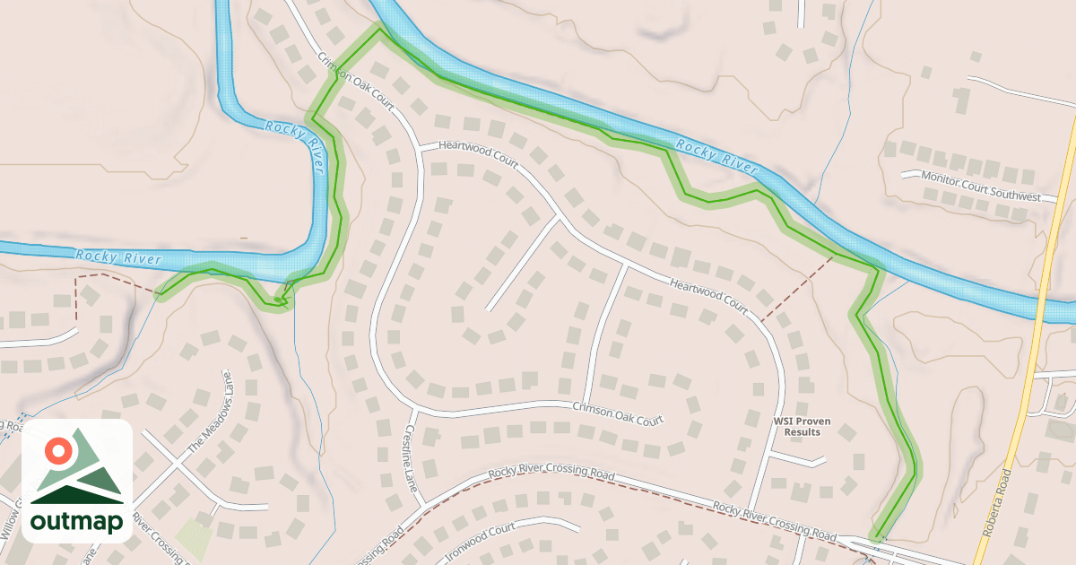 Map of Rocky River Crossing Nature Trail