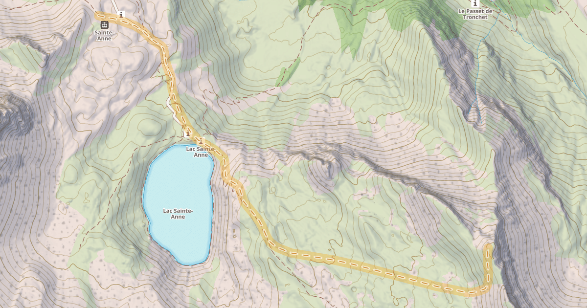 Map preview of Pas de la Reine — Collet de Saint-Anne