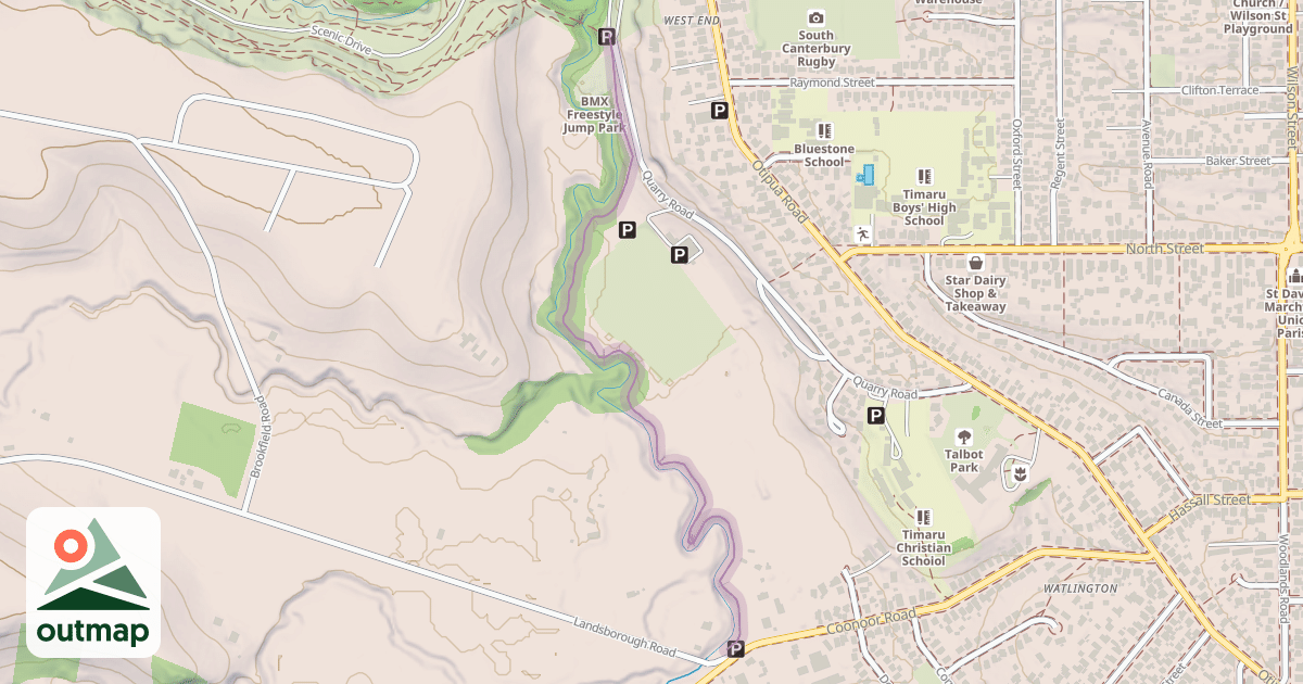 Map of Otipua Creek Walkway