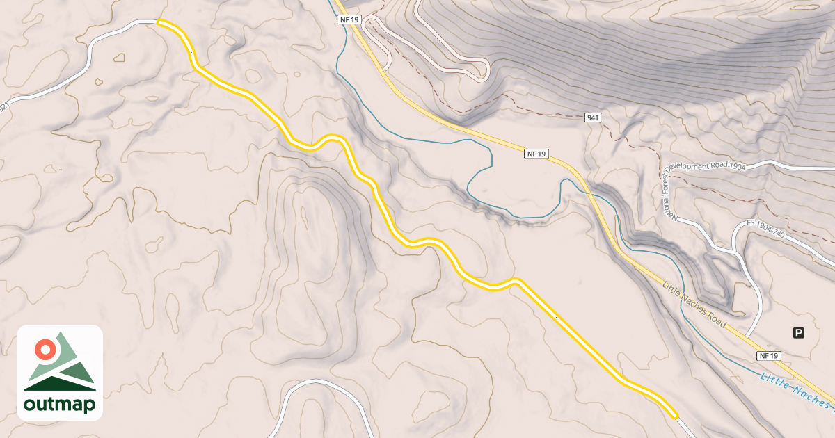 Map of National Forest Development Road 1921