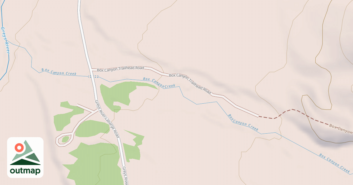 Map of BOX CANYON TRAILHEAD