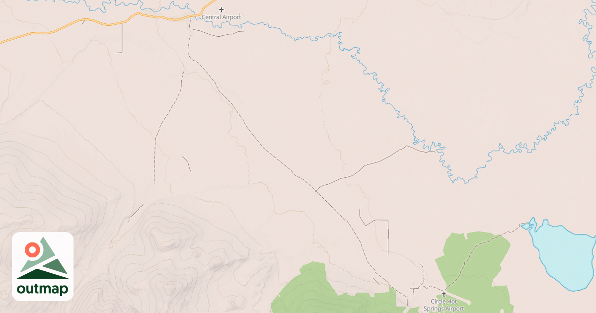Map of Yukon Quest Winter Trail