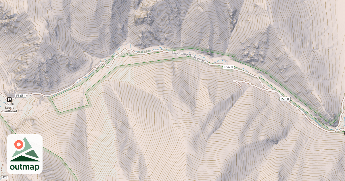 Map of USFS Motor Vehicle Use Map Trails 4244