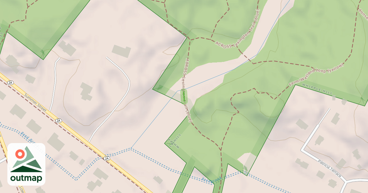 Map of ACROSS Lexington Trail (blue)