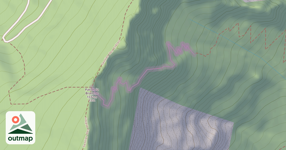 Map of Pas de la Branche