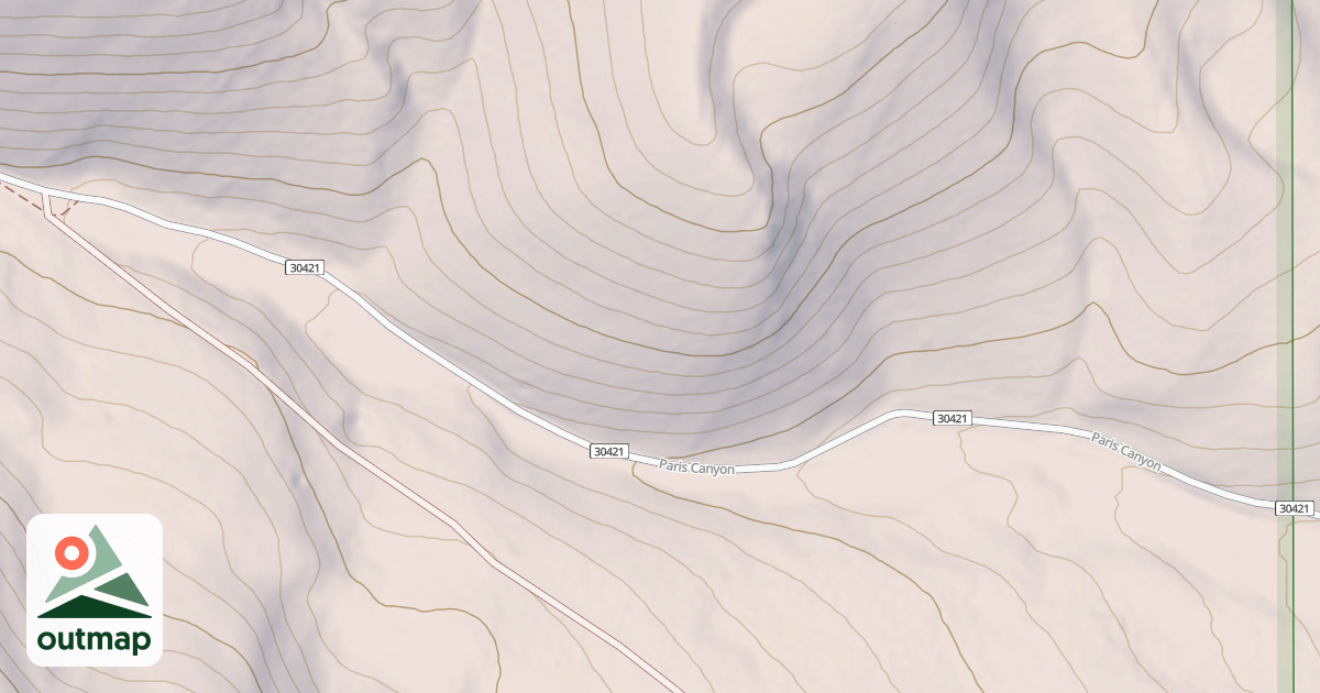 Map of PARIS CANYON
