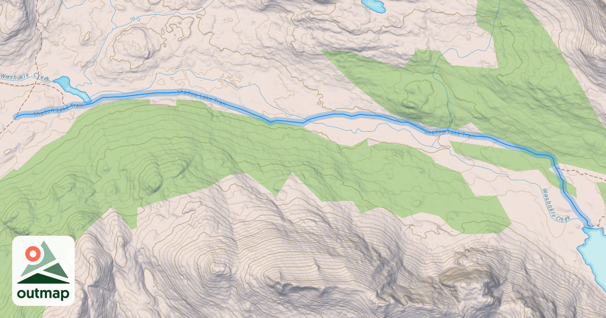 Map of Shadow Lake Trail