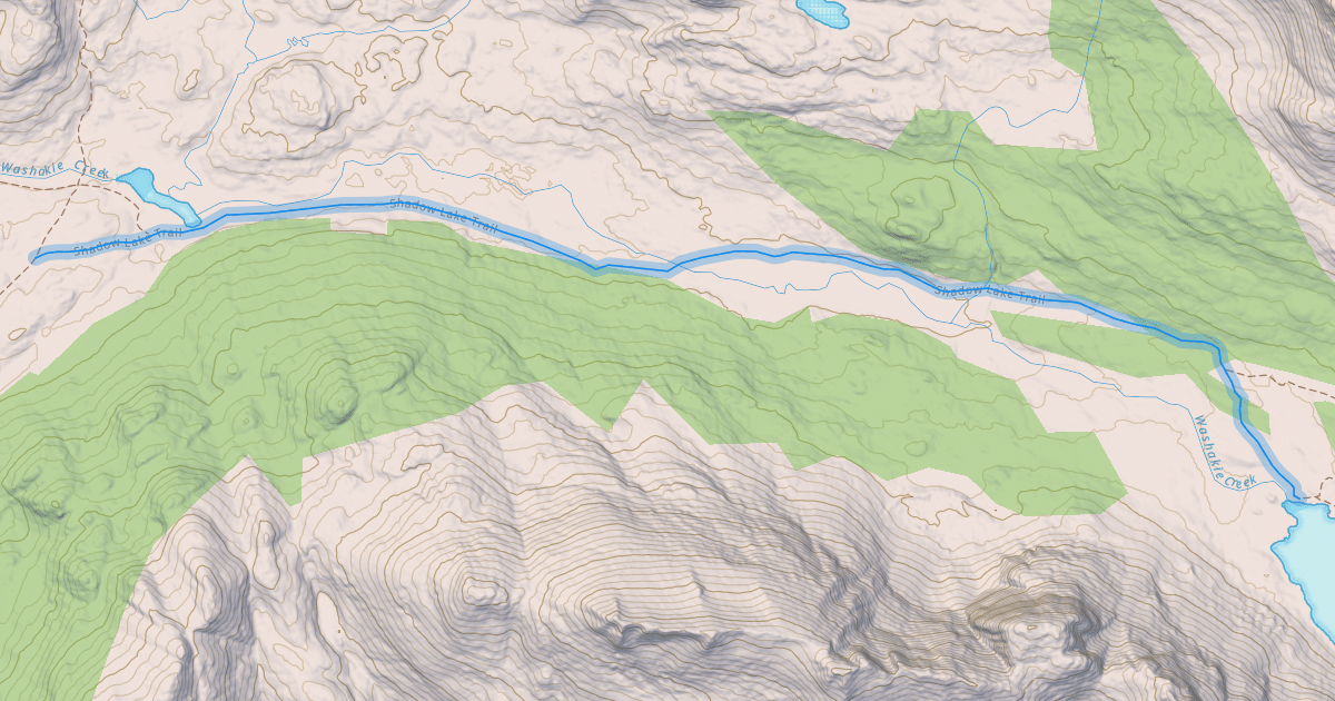 Map preview of Shadow Lake Trail