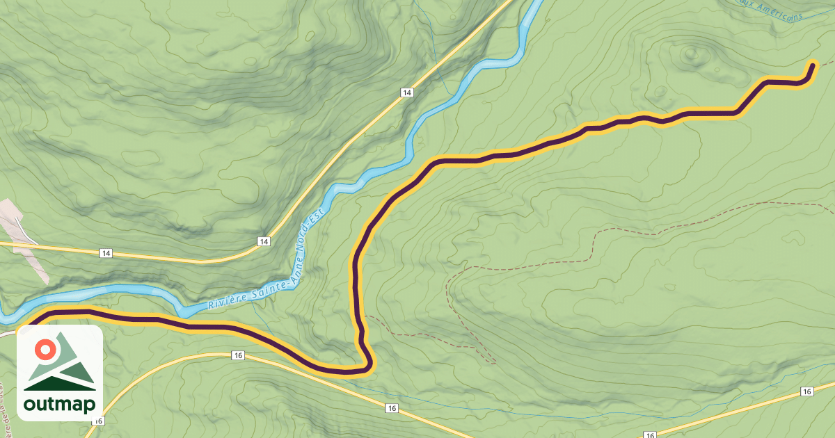 Map of La Grande Traversée - Sentier International des Appalaches SIA-IAT