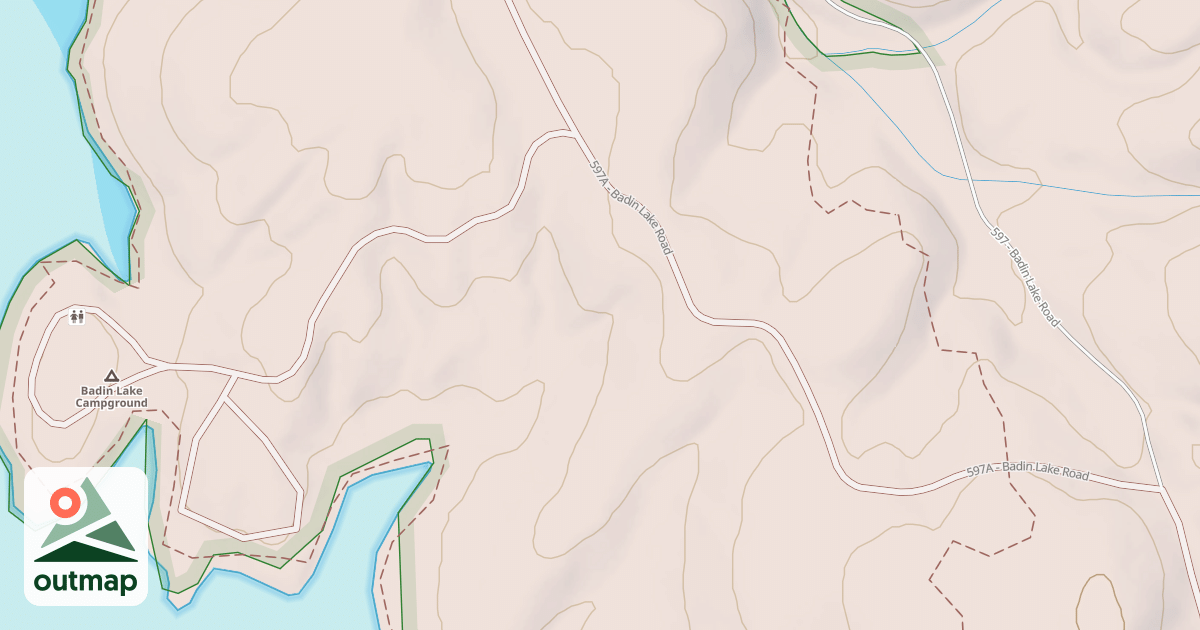 Map of BADIN LAKE R.A.