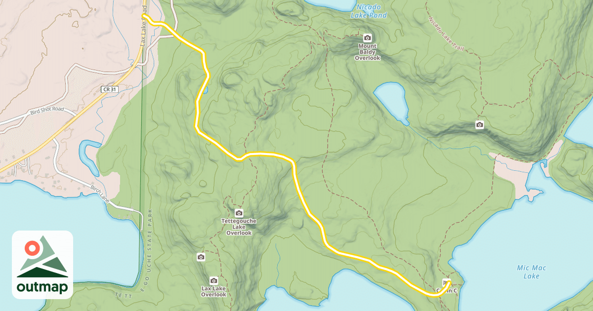 Map of Tettegouche Camp Road