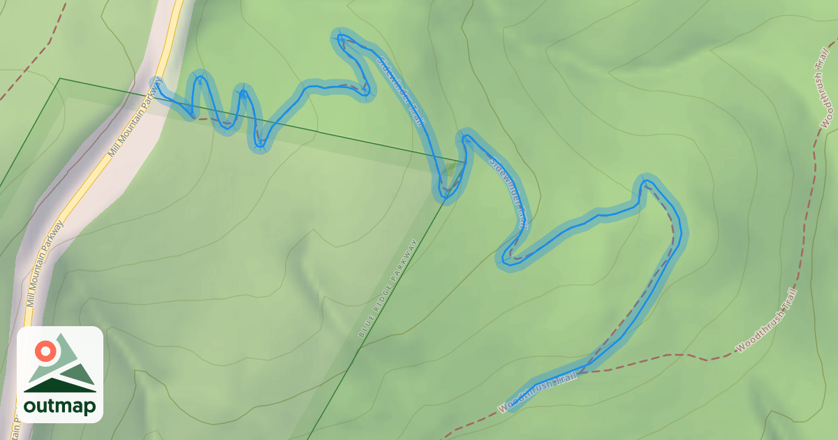 Map of Sidewinder Trail