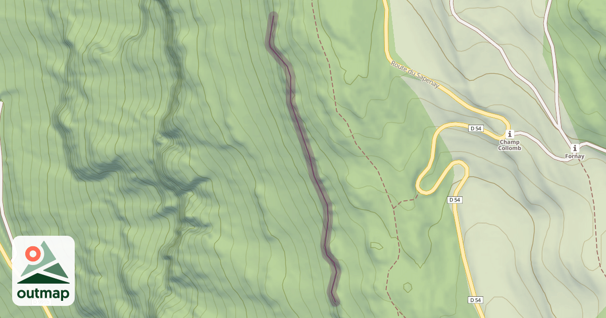 Map of Le Sapenay droite