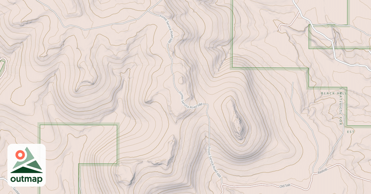 Map of CUSTER PEAK BR 3A