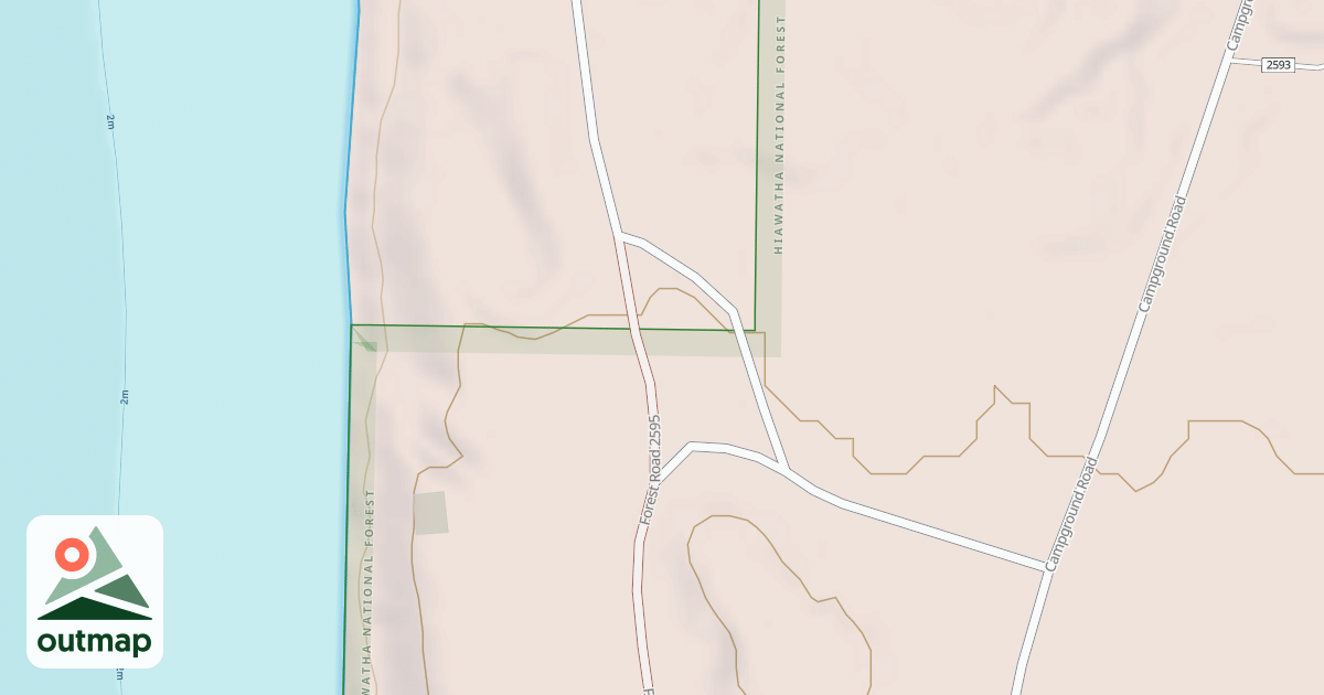 Map of AUTRAIN CAMPGROUND SPUR A