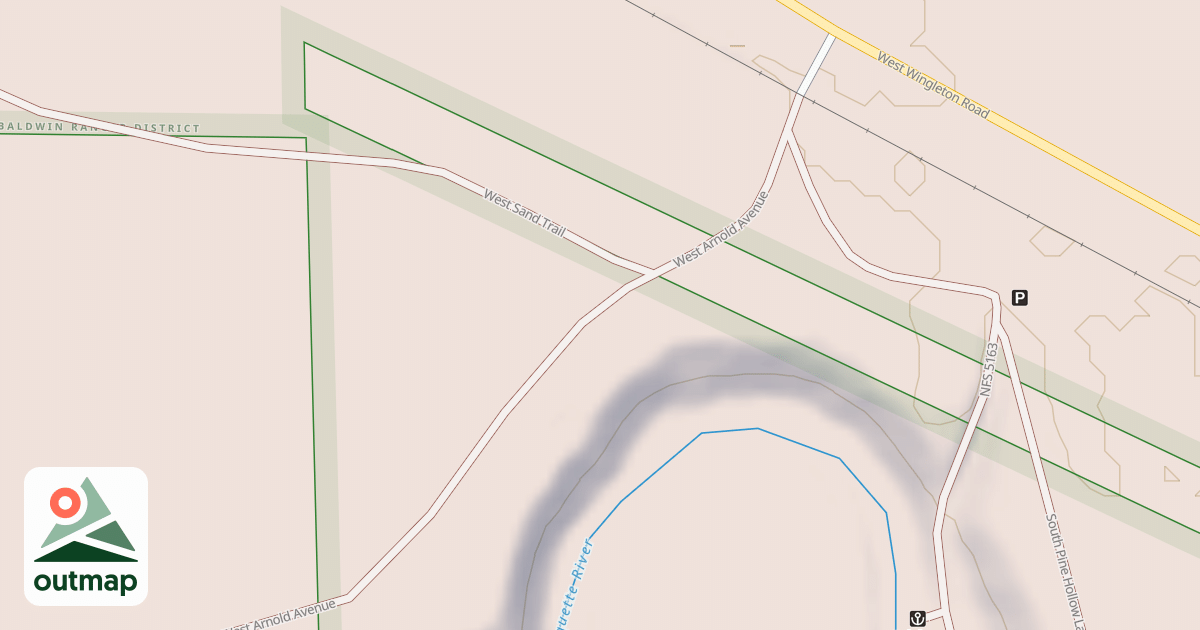 Map of RAINBOW RAPIDS ACCESS
