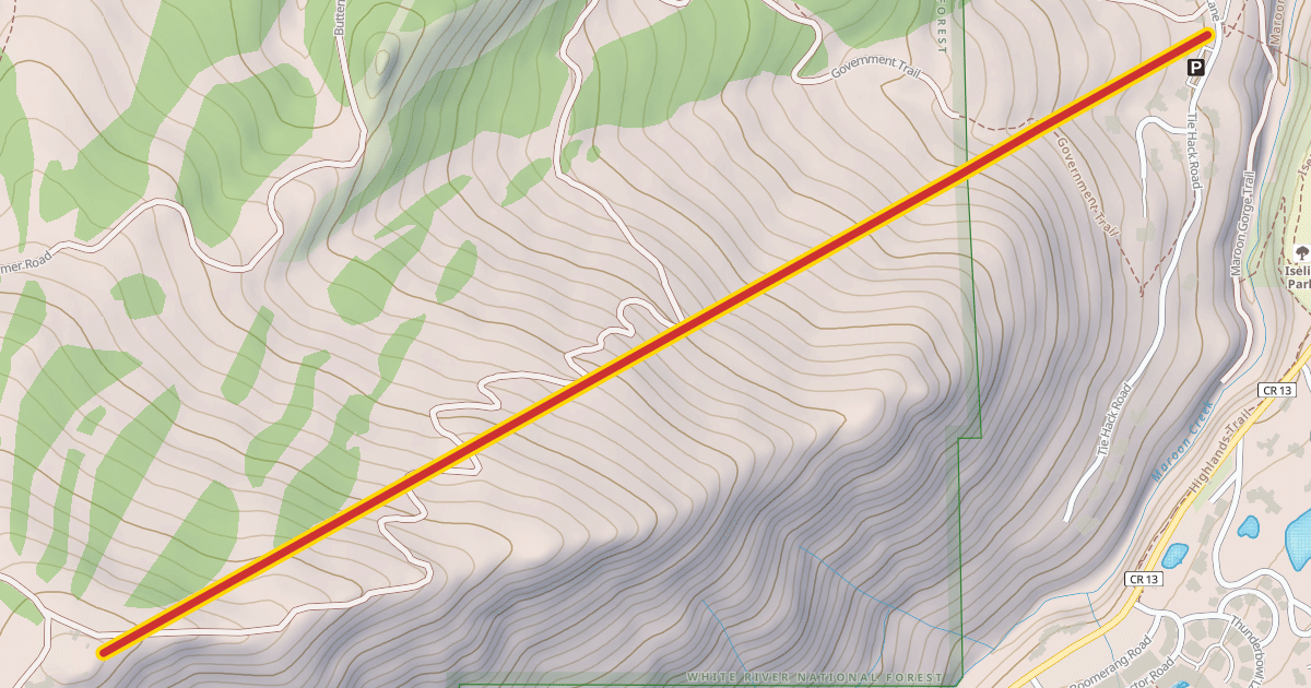 Map preview of Tiehack Express
