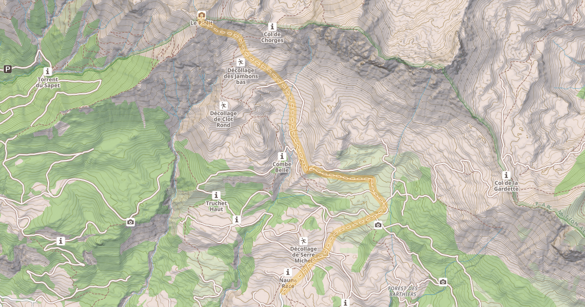 Map preview of Le Piolit — Les Chirouzes