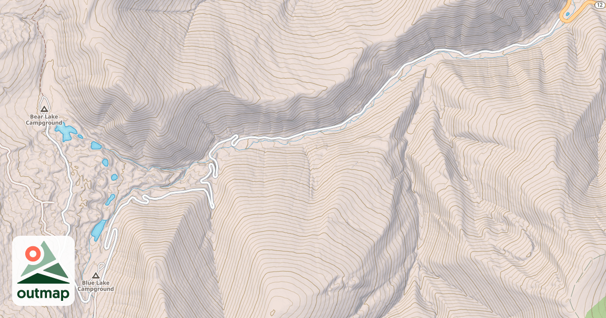 Map of Blue/bear Road