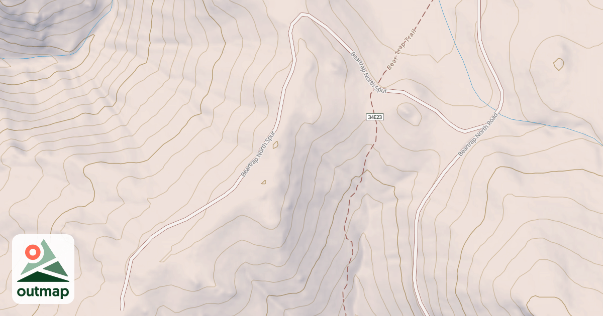 Map of BEARTRAP NORTH