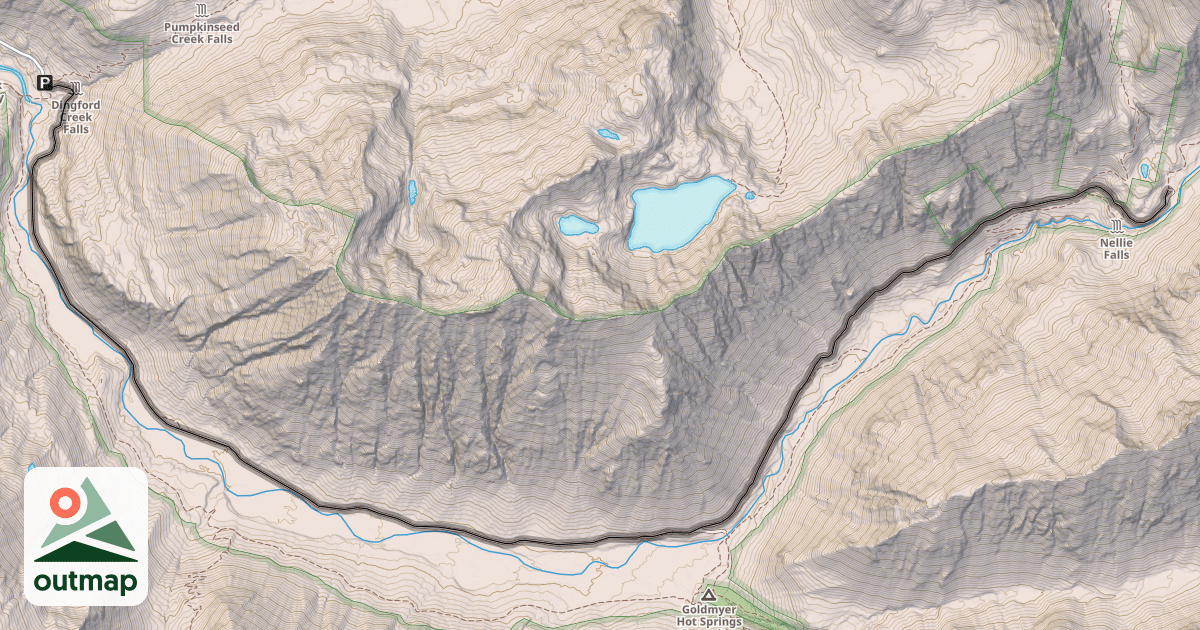 Map of Dutch Miller Gap Trail